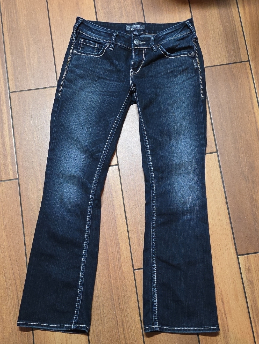 Women’s Dark Indigo Bootcut Jeans - Classic Stretch Denim